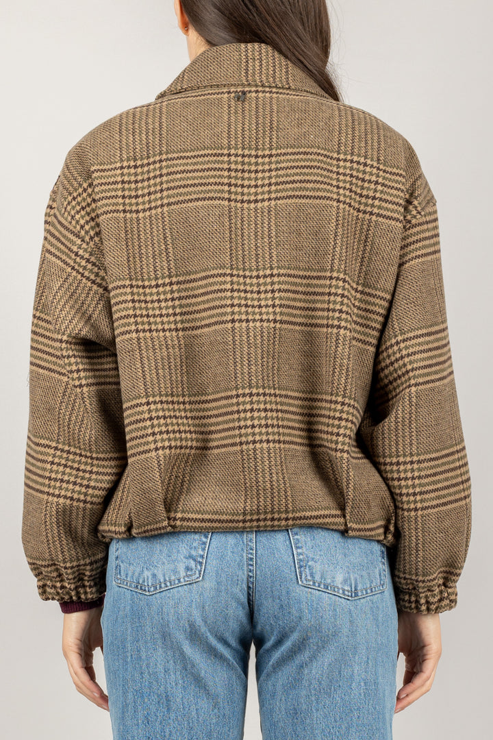 DIXIE - V648Y048 - BOMBER PIED DE POULE CON SPILLA