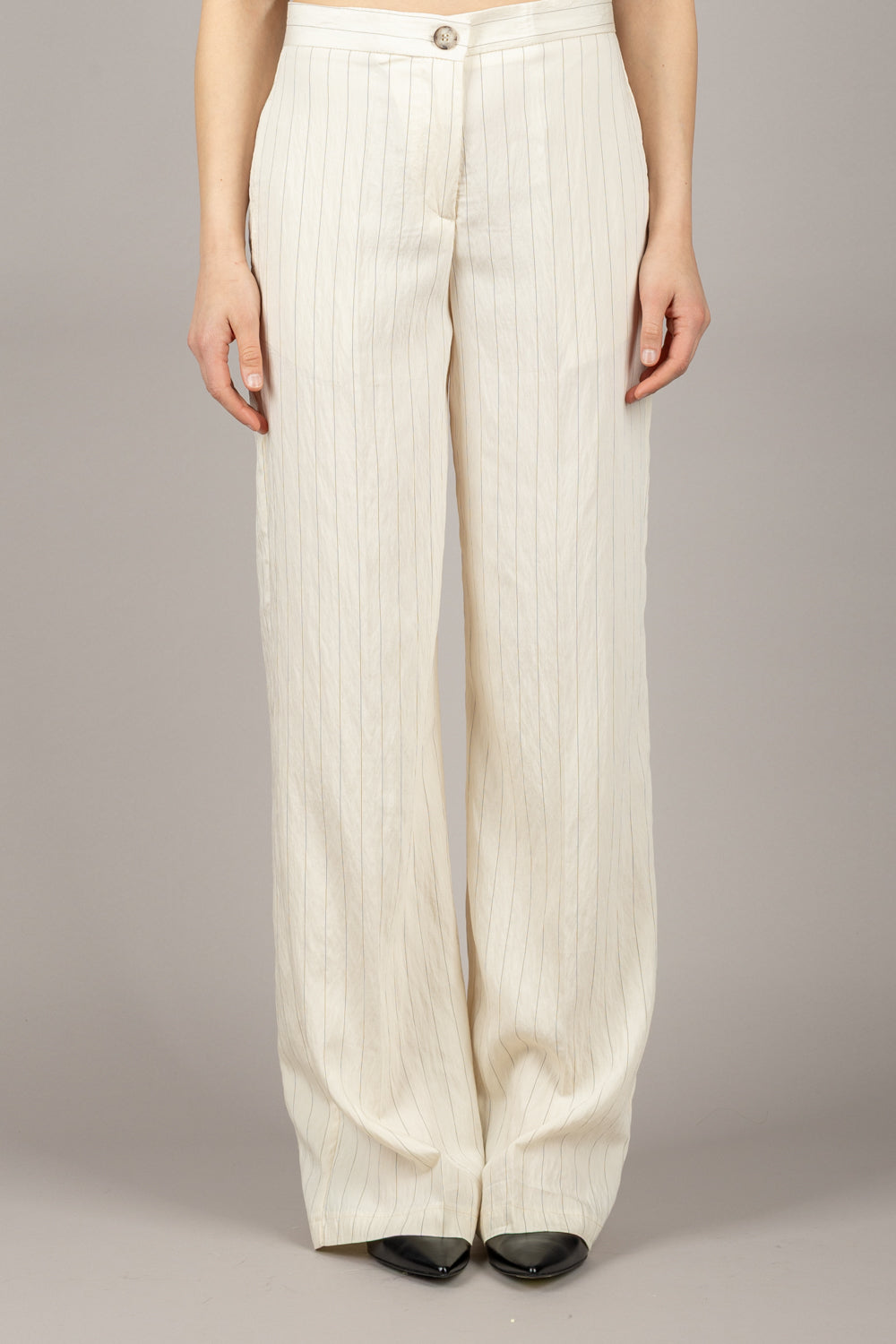 VICOLO - TD1722 - PANTALONE PALAZZO GESSATO