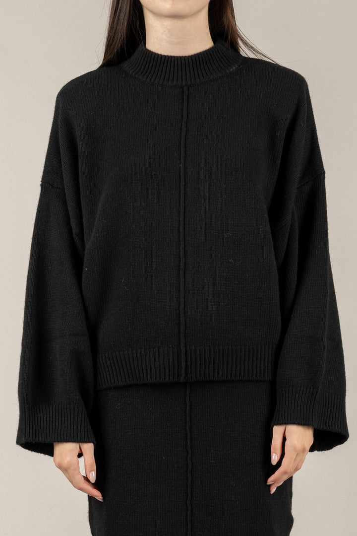 VICOLO - 55193F - MAGLIA SPALLINE CUCITURA FRONTALE