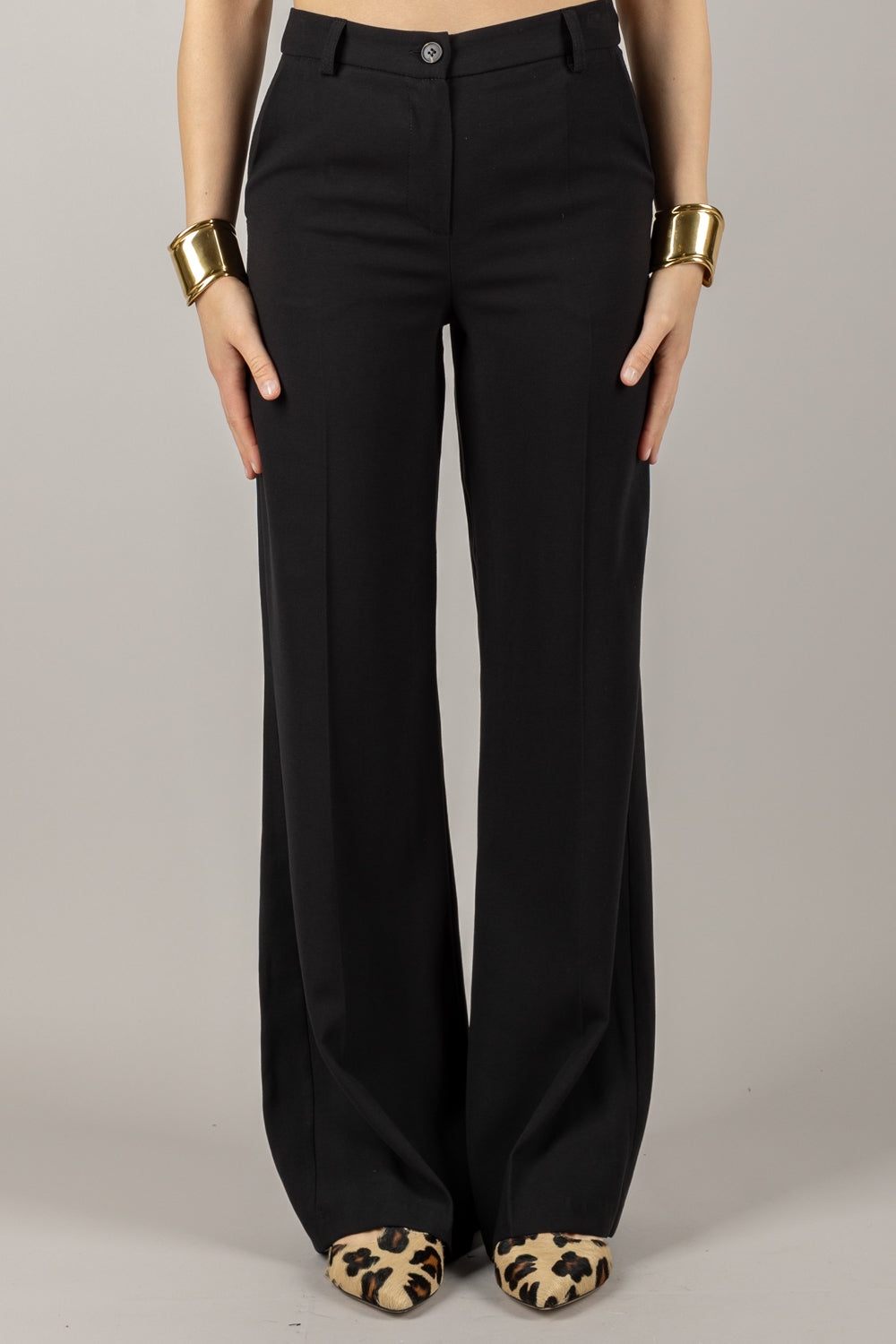 TENSIONE IN - 25P7454 - PANTALONE PALAZZO CON TASCHE