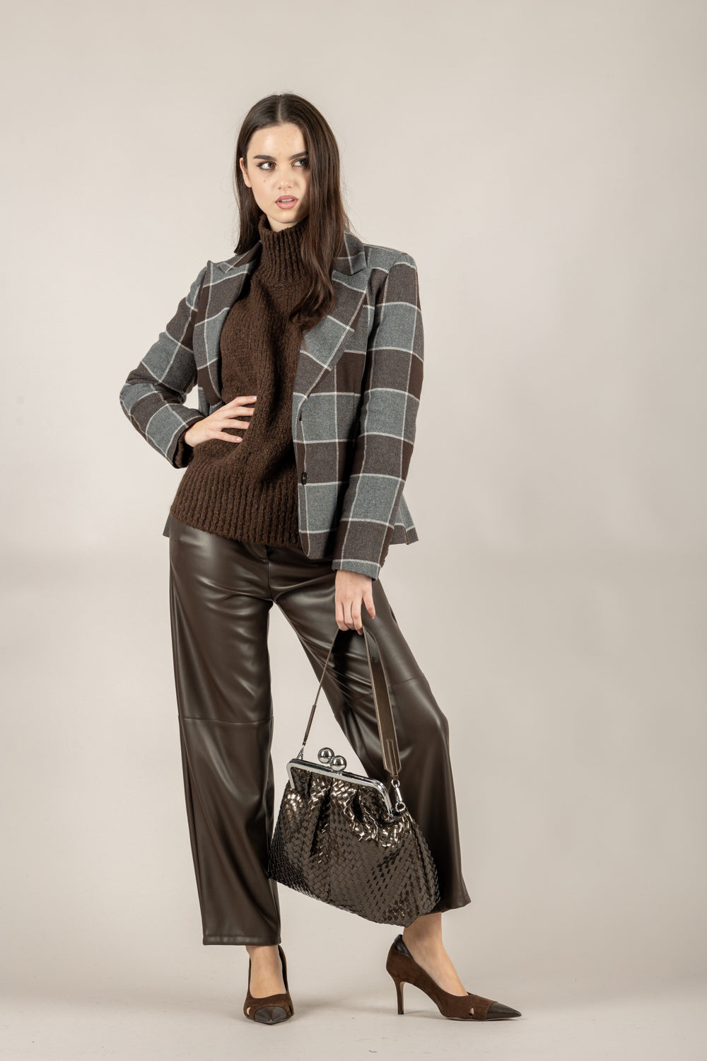 IMPERIAL - P6D5KGJ - PANTALONE ECOPELLE GAMBA DRITTA