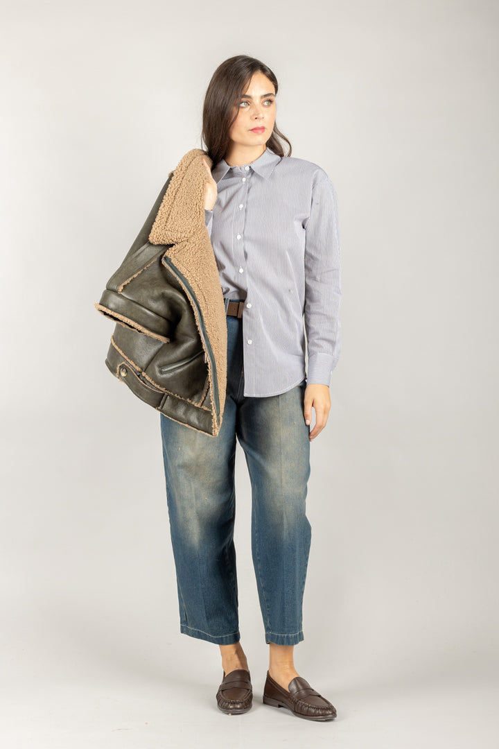 TENSIONE IN - 26C813 - CAMICIA OVER RIGATA