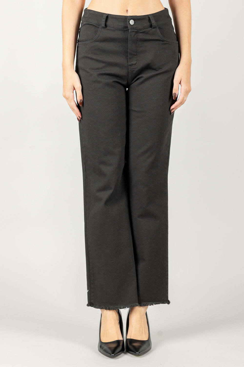 TENSIONE IN - PA5365 - JEANS DRITTO SFRANGIATO