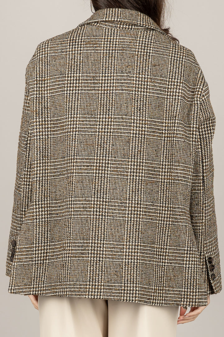 TENSIONE IN - 26B1370 - GIACCA PRINCIPE DI GALLES CON SPILLE