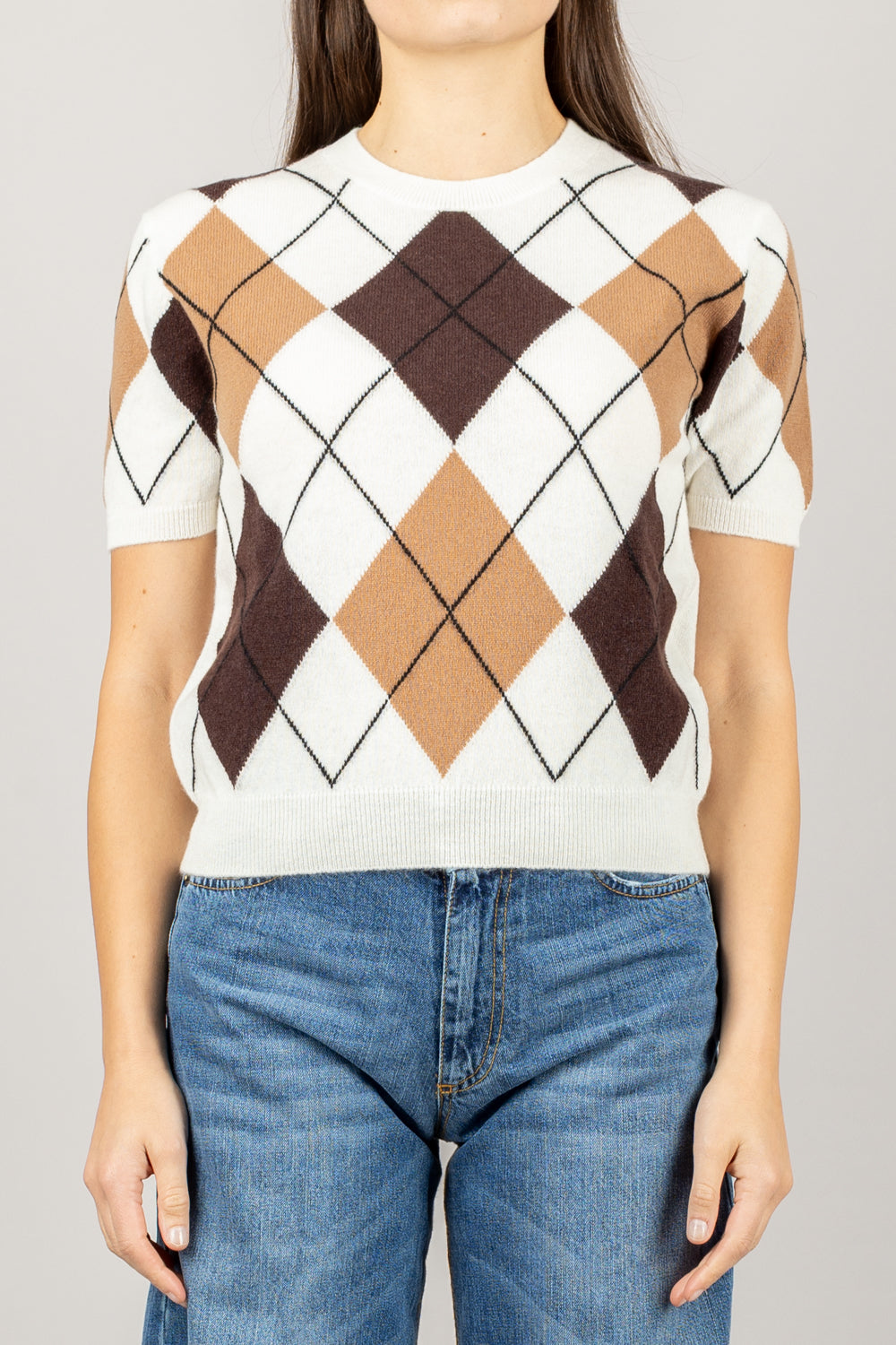 TENSIONE IN - WL1054 - MAGLIA ROMBI MEZZA MANICA