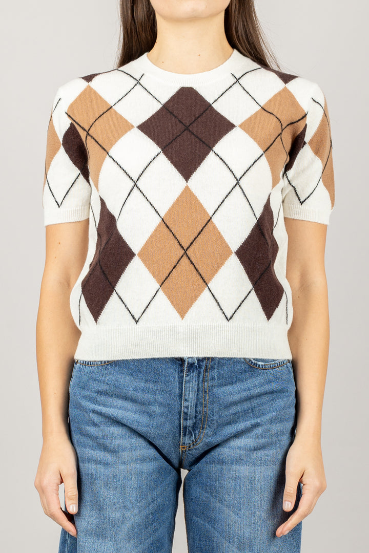 TENSIONE IN - WL1054 - MAGLIA ROMBI MEZZA MANICA