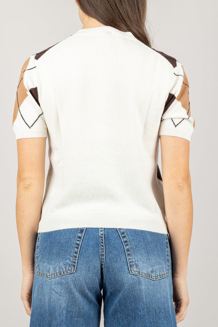 TENSIONE IN - WL1054 - MAGLIA ROMBI MEZZA MANICA