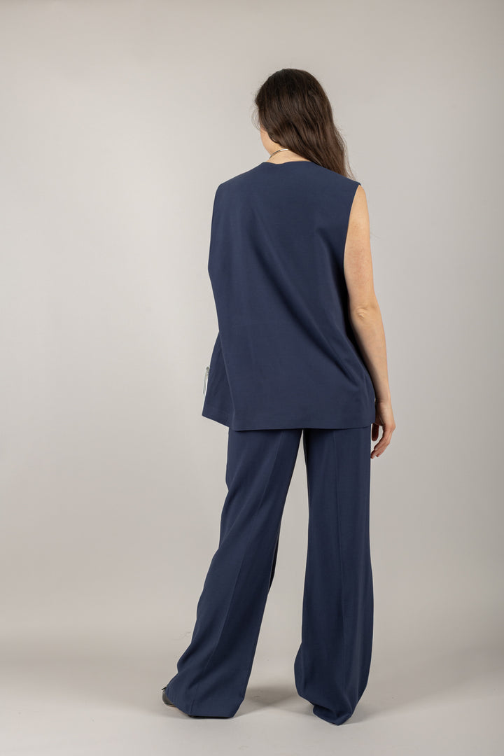 TENSIONE IN - 25P7454 - PANTALONE PALAZZO CON TASCHE
