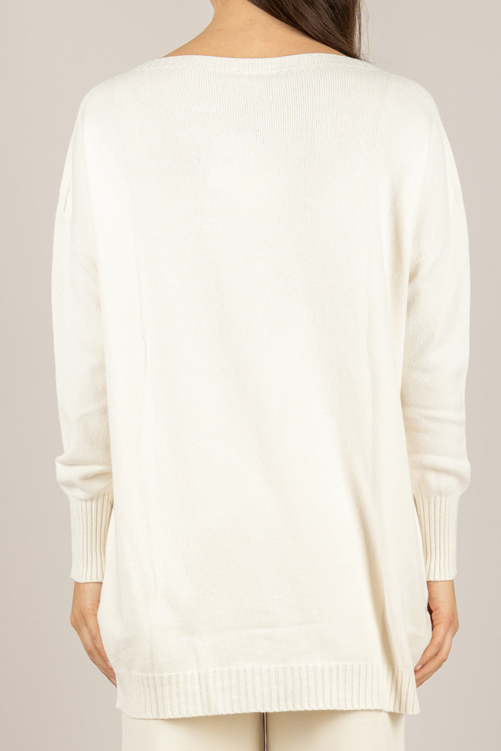 VICOLO - 77337F - MAGLIA MAXI CON SCOLLO A BARCA