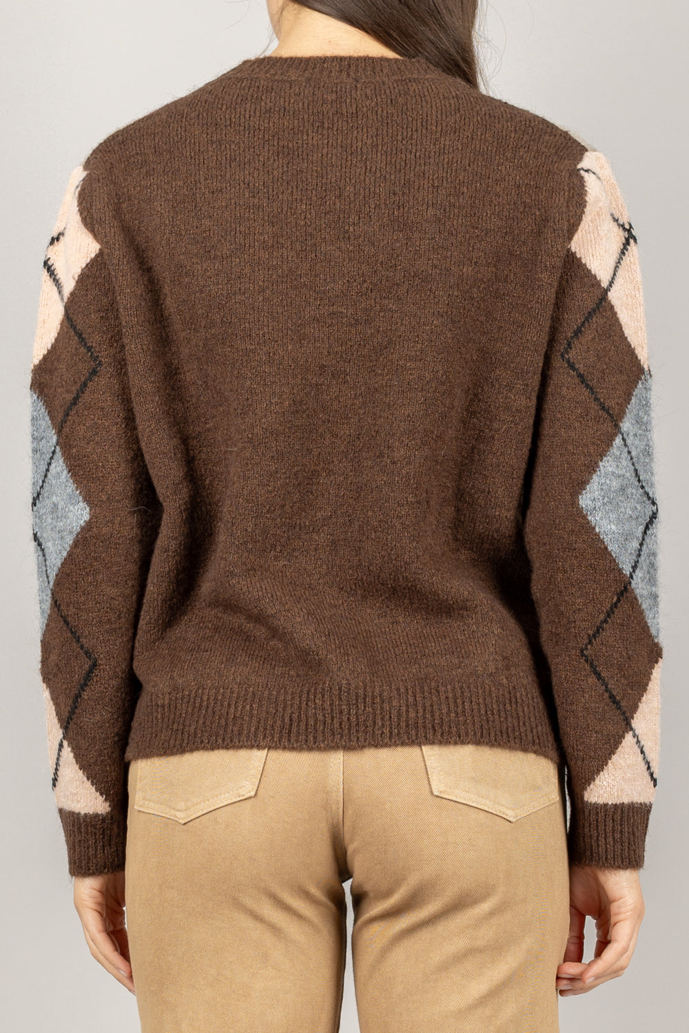 VICOLO - 55188F - MAGLIA MOHAIR ROMBI