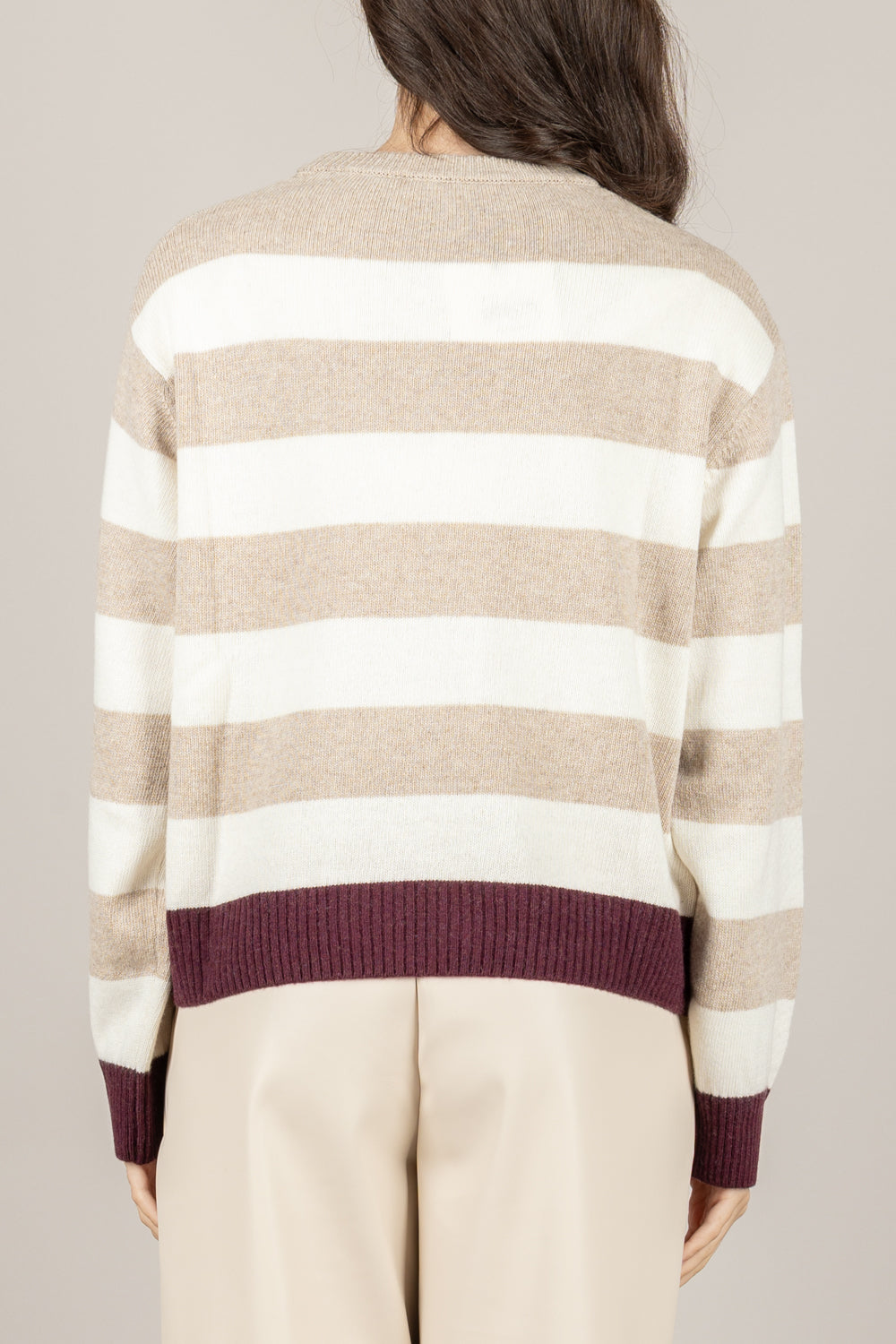 TENSIONE IN - D82002 - MAGLIA A RIGHE GIROCOLLO