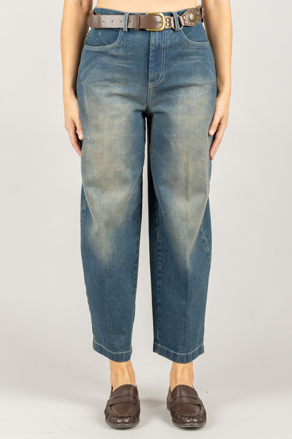 TENSIONE IN - AI25-4178 - JEANS CARROT SABBIATO