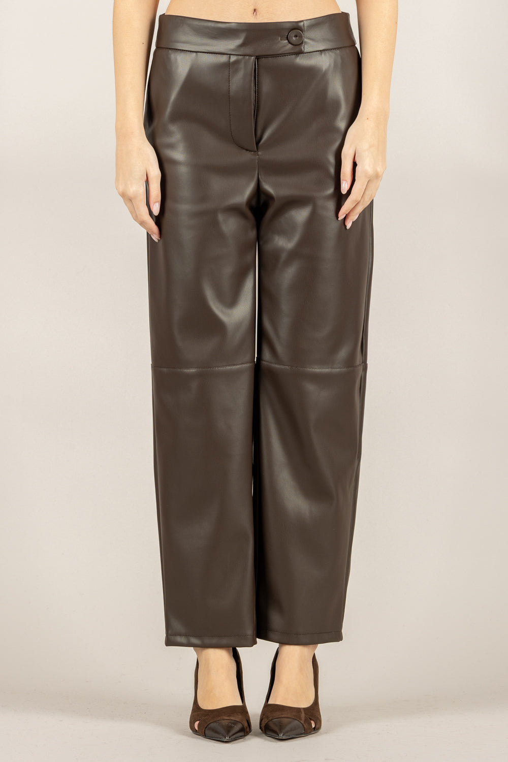 IMPERIAL - P6D5KGJ - PANTALONE ECOPELLE GAMBA DRITTA