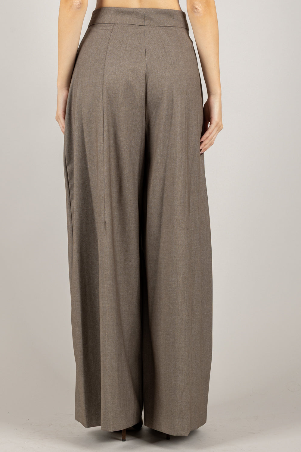 VICOLO - TF1592 - PANTALONE A PALAZZO CON PINCES