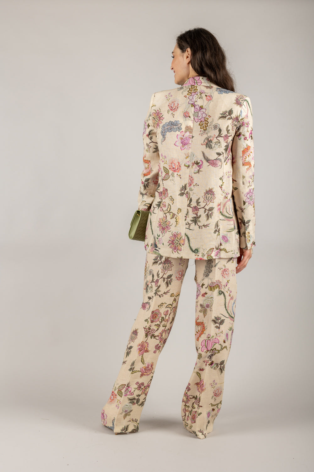 VICOLO - TD2222 - PANTALONE A PALAZZO FLOREALE