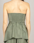 VICOLO - TAB0091 - TOP A FASCIA MILITARE CON COULISSE POSTERIORE