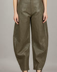 VICOLO - TAB0278 - PANTALONE ECOPELLE MILITARE