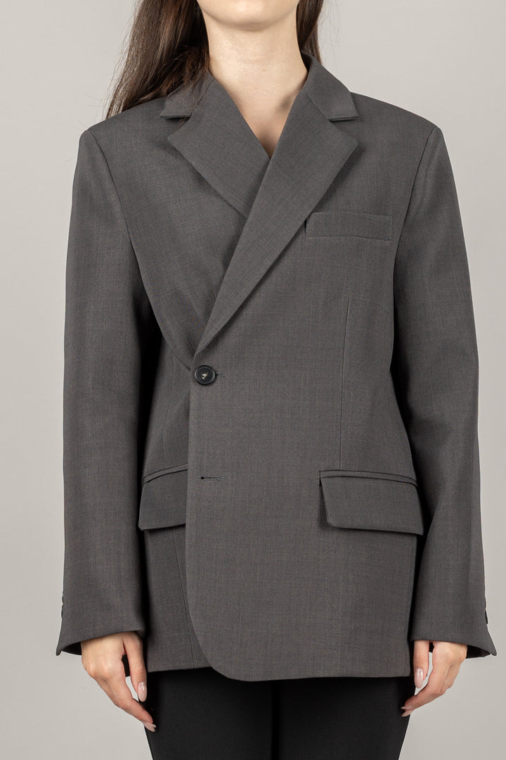 VICOLO - TF1701 - GIACCA CON CHIUSURA ASIMMETRICA