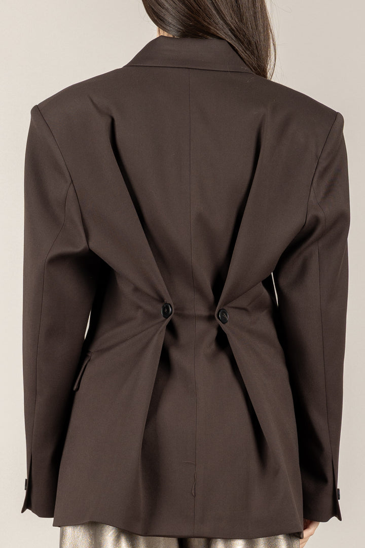 VICOLO - TF2044 - GIACCA DOPPIO PETTO SFIANCATA CON BOTTONI POSTERIORI