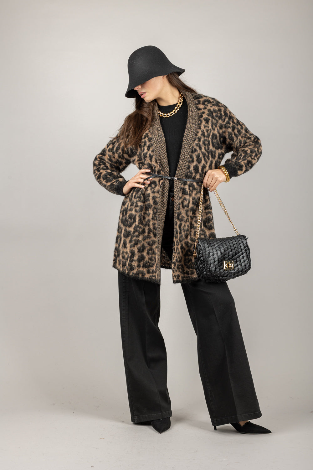 TENSIONE IN - CJ12707 - JEANS PALAZZO CON TASCHINI