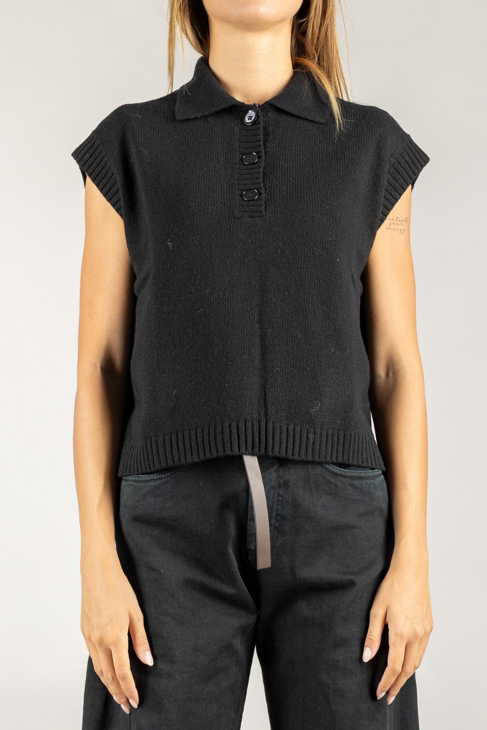 VICOLO - 77214F - GILET POLO TRE BOTTONI