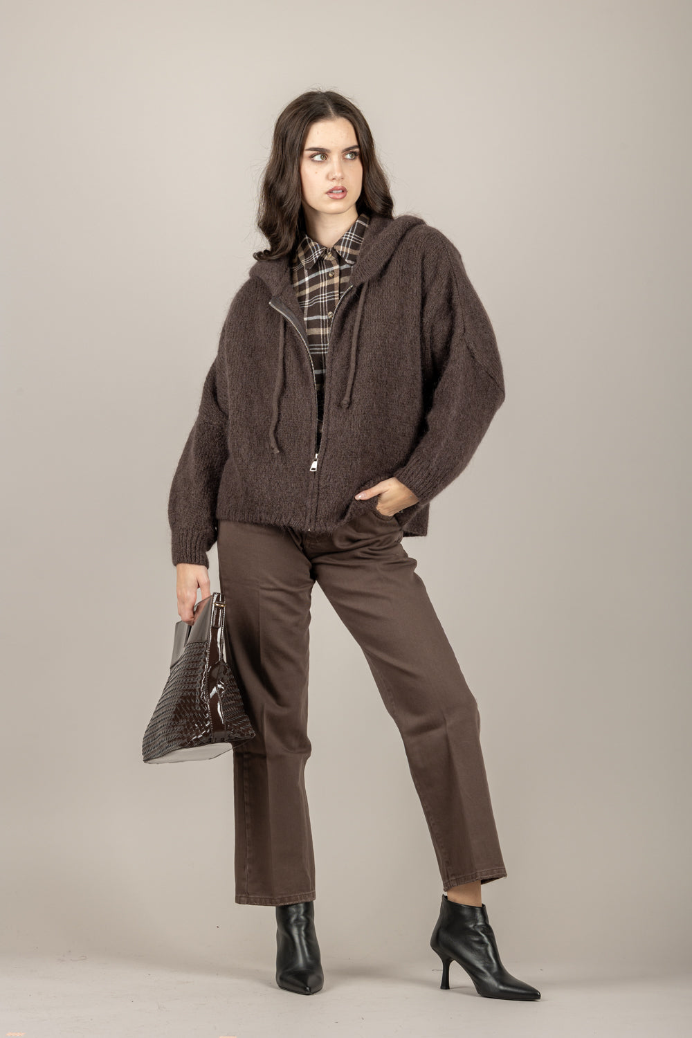 DIXIE - M277Y237 - FELPA MOHAIR CON CAPPUCCIO