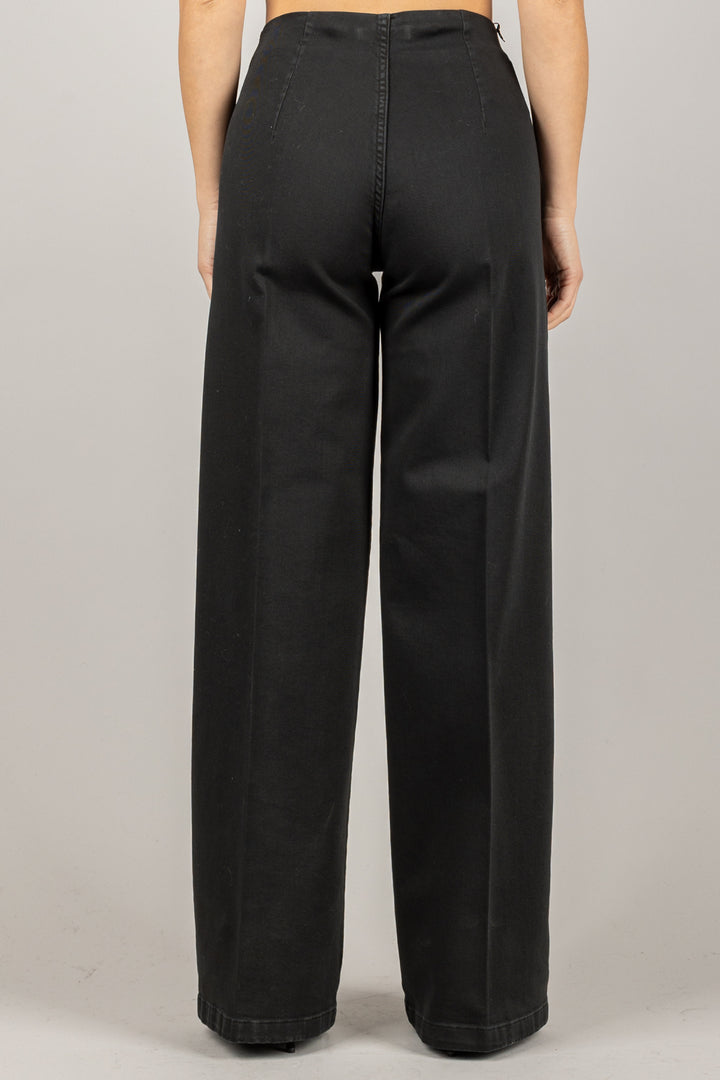 TENSIONE IN - CJ12707 - JEANS PALAZZO CON TASCHINI