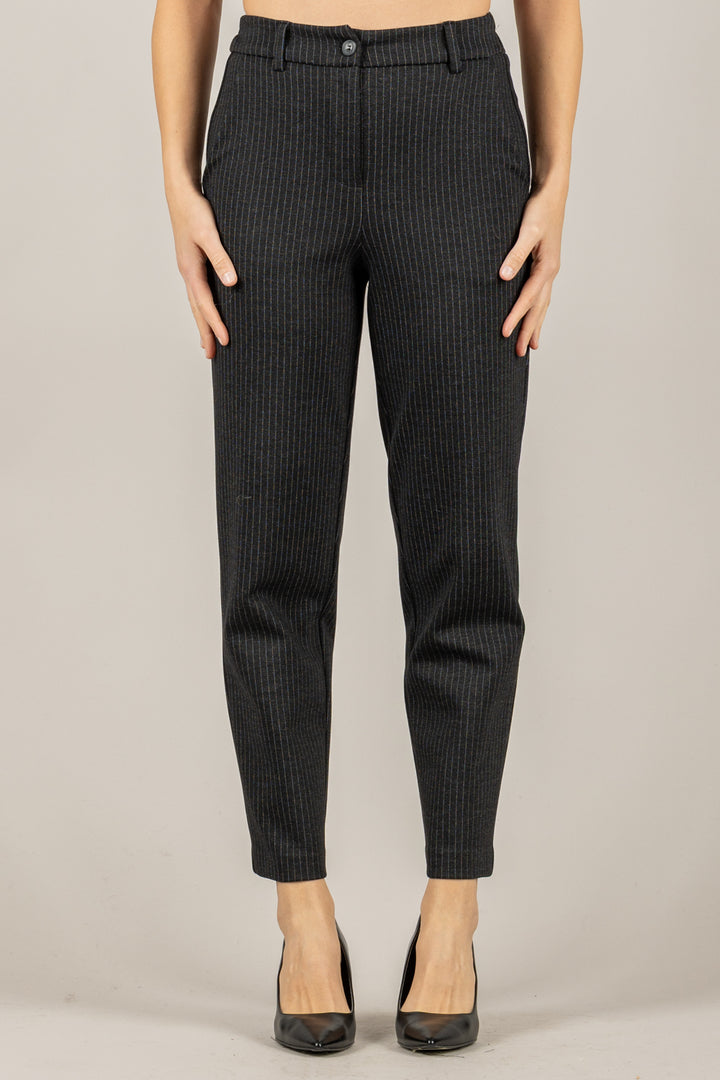 TENSIONE IN - 26P1625 - PANTALONE GESSATO A SIGARETTA