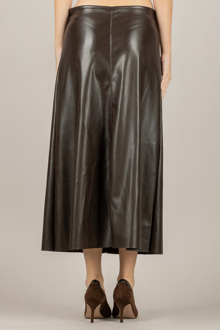 TENSIONE IN - 122154-25 - GONNA LONGUETTE IN ECOPELLE