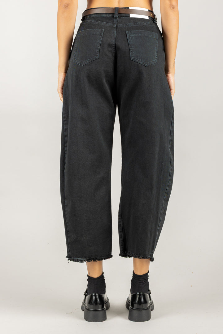 TENSIONE IN - W25P371 - PANTALONE CARROT CON CINTA