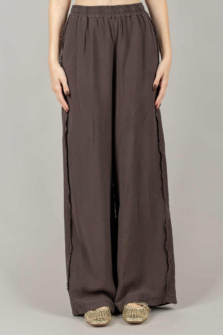 TENSIONE IN - SS251204 - PANTALONE AMPIO SFRANGIATO