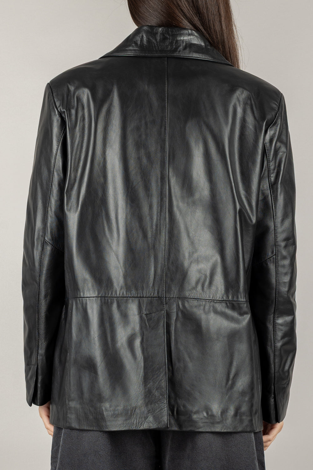 VICOLO - TF0271 - GIACCA LUNGA VERA PELLE