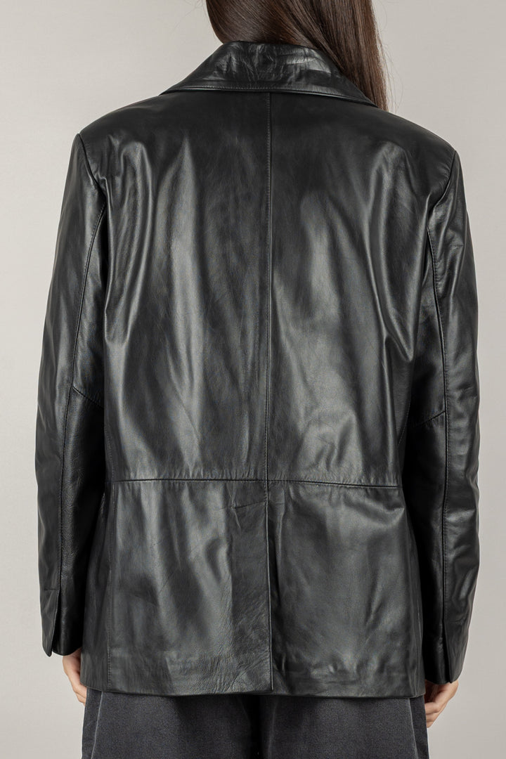 VICOLO - TF0271 - GIACCA LUNGA VERA PELLE