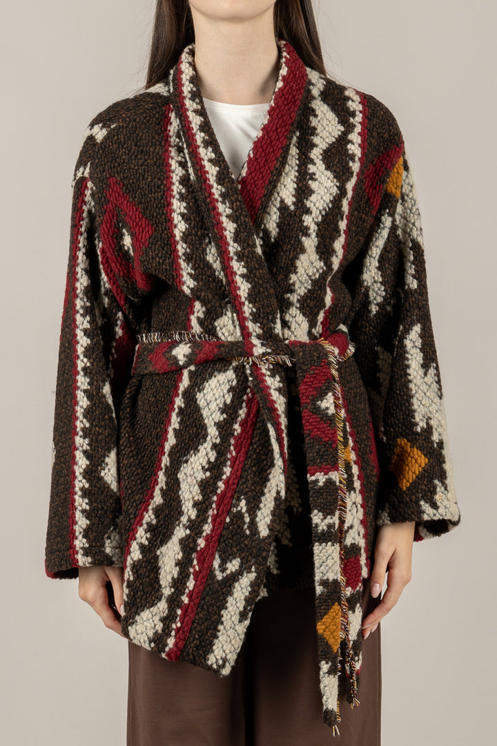 VICOLO - TF1980 - CARDIGAN FANTASIA ETNICA