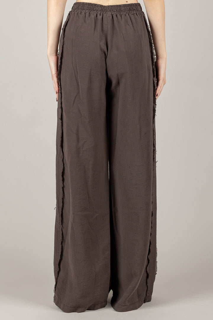 TENSIONE IN - SS251204 - PANTALONE AMPIO SFRANGIATO