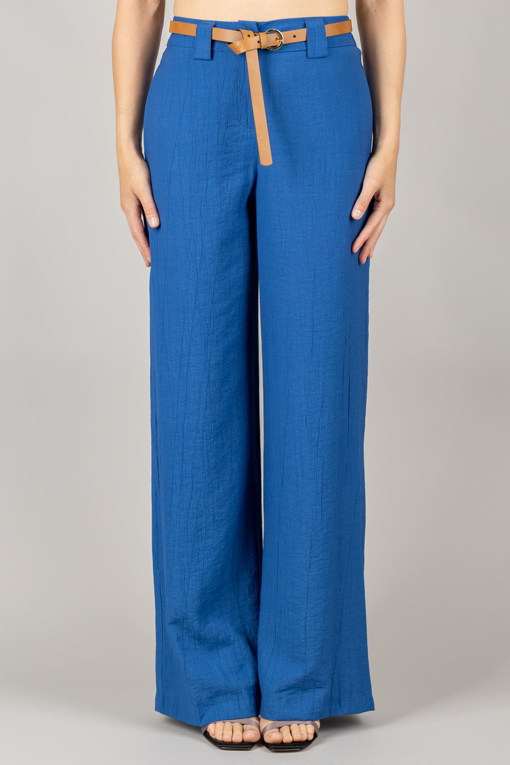 TENSIONE IN - 25P7789 - PANTALONE GOFFRATO CON CINTURA