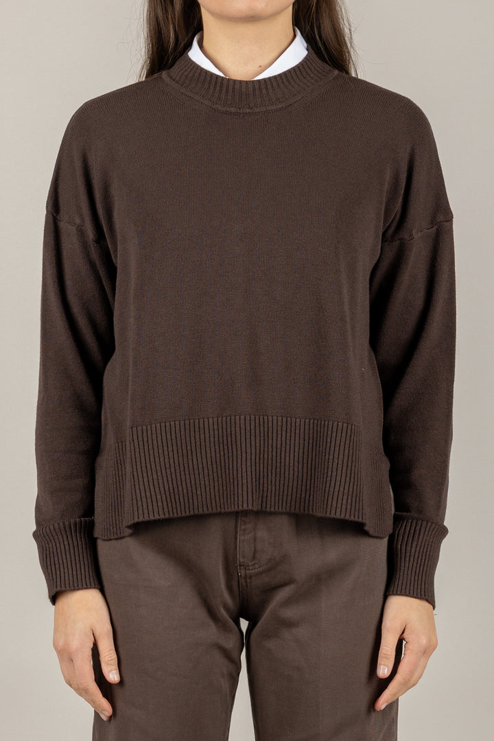 VICOLO - 77341F - MAGLIA GIROCOLLO DETTAGLI A COSTINE