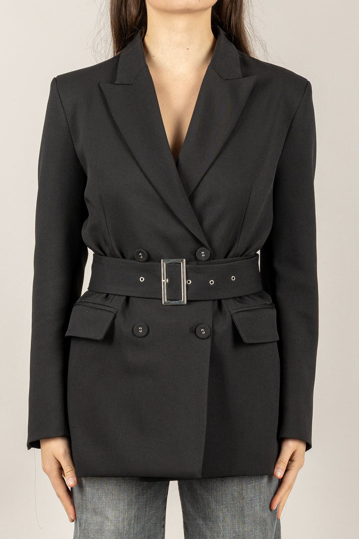 VICOLO - TF2043 - GIACCA DOPPIO PETTO CON CINTURA