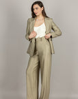 DIXIE - P041A153 - PANTALONE PALAZZO GOFFRATO DESERTO