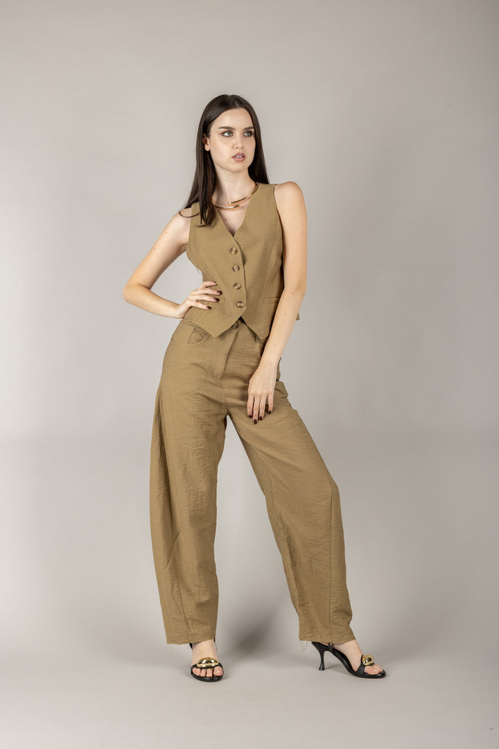 TENSIONE IN - 25C7909 - COMPLETO MISTO LINO GILET E PANTALONE