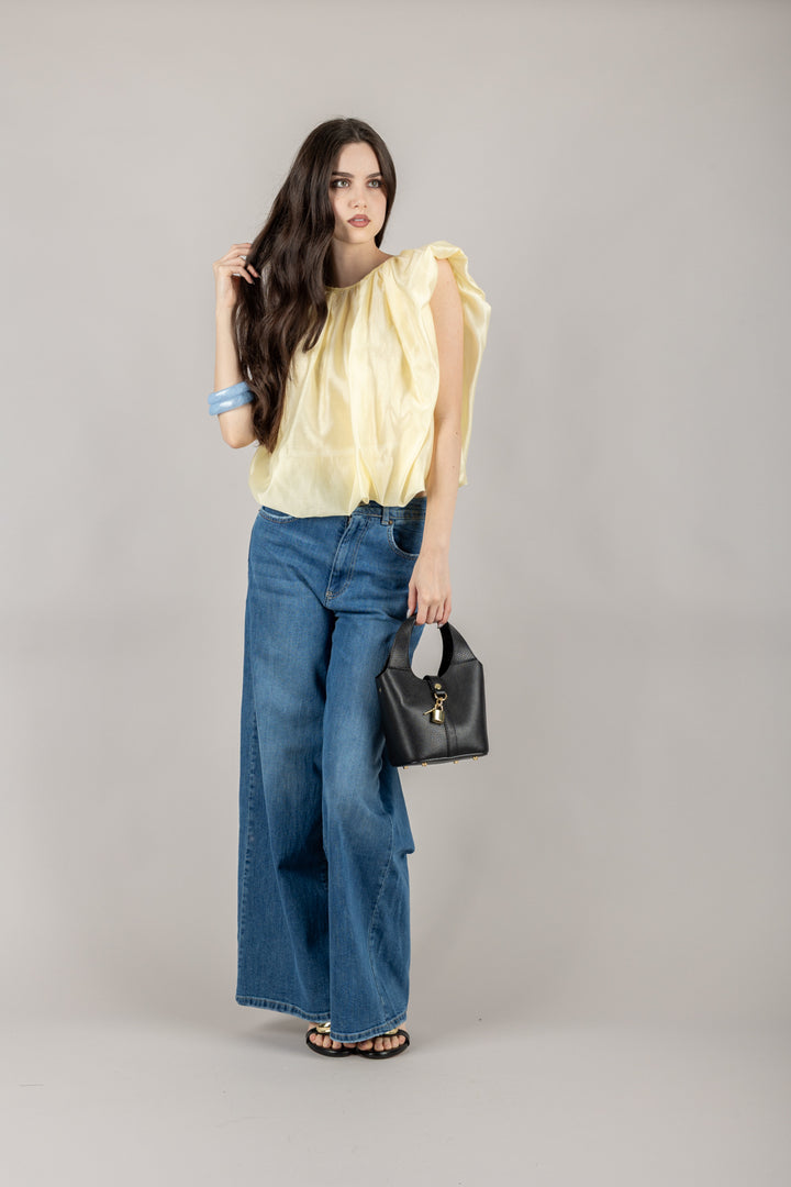 VICOLO - TD2345 - BLUSA FIOCCO SCHIENA
