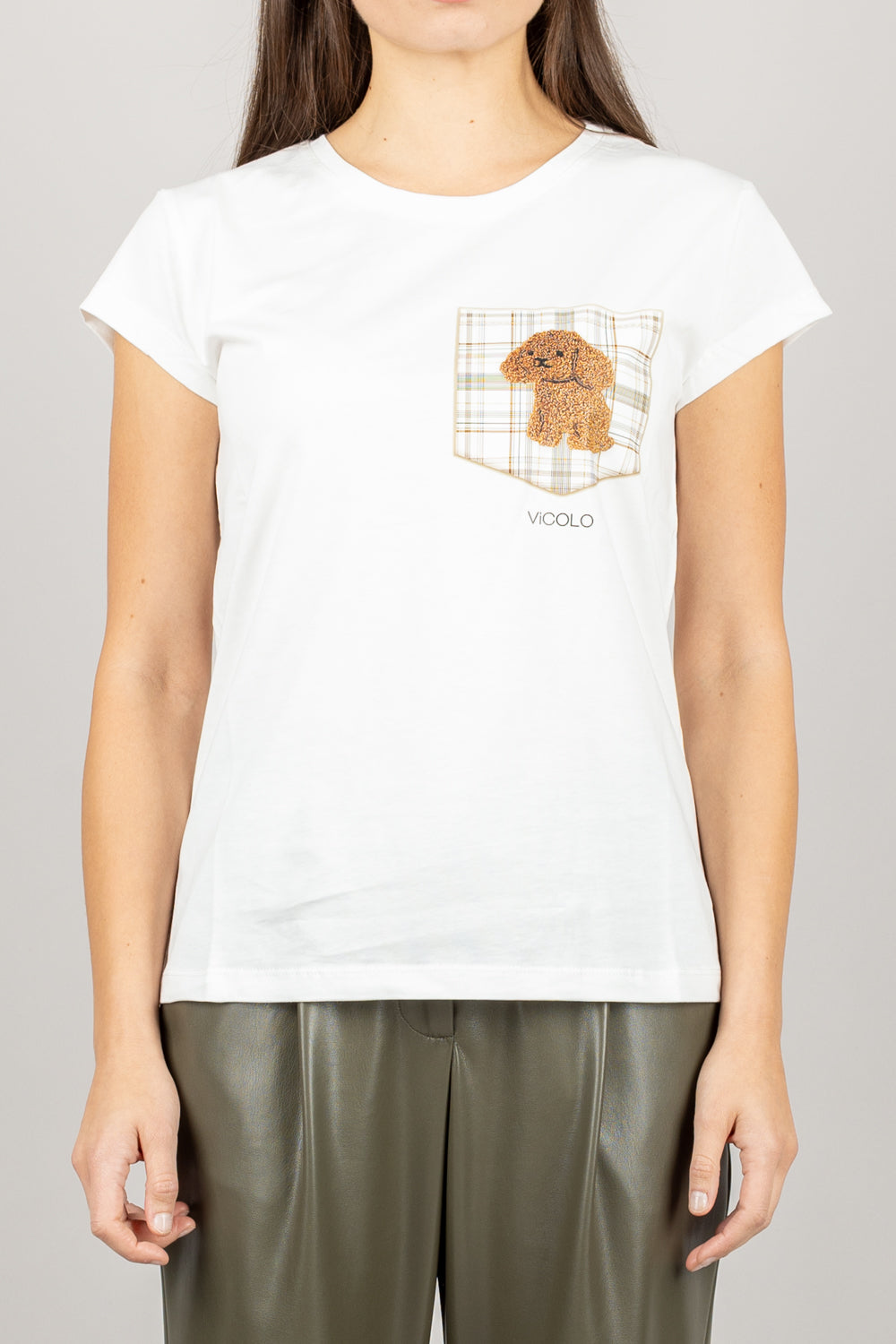 VICOLO - RF0555 - T-SHIRT CON TASCHINO