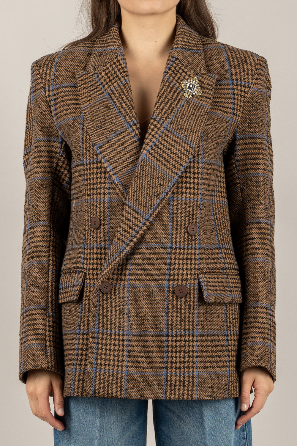 TENSIONE IN - W25J994 - GIACCA PRINCIPE DI GALLES DOPPIO PETTO