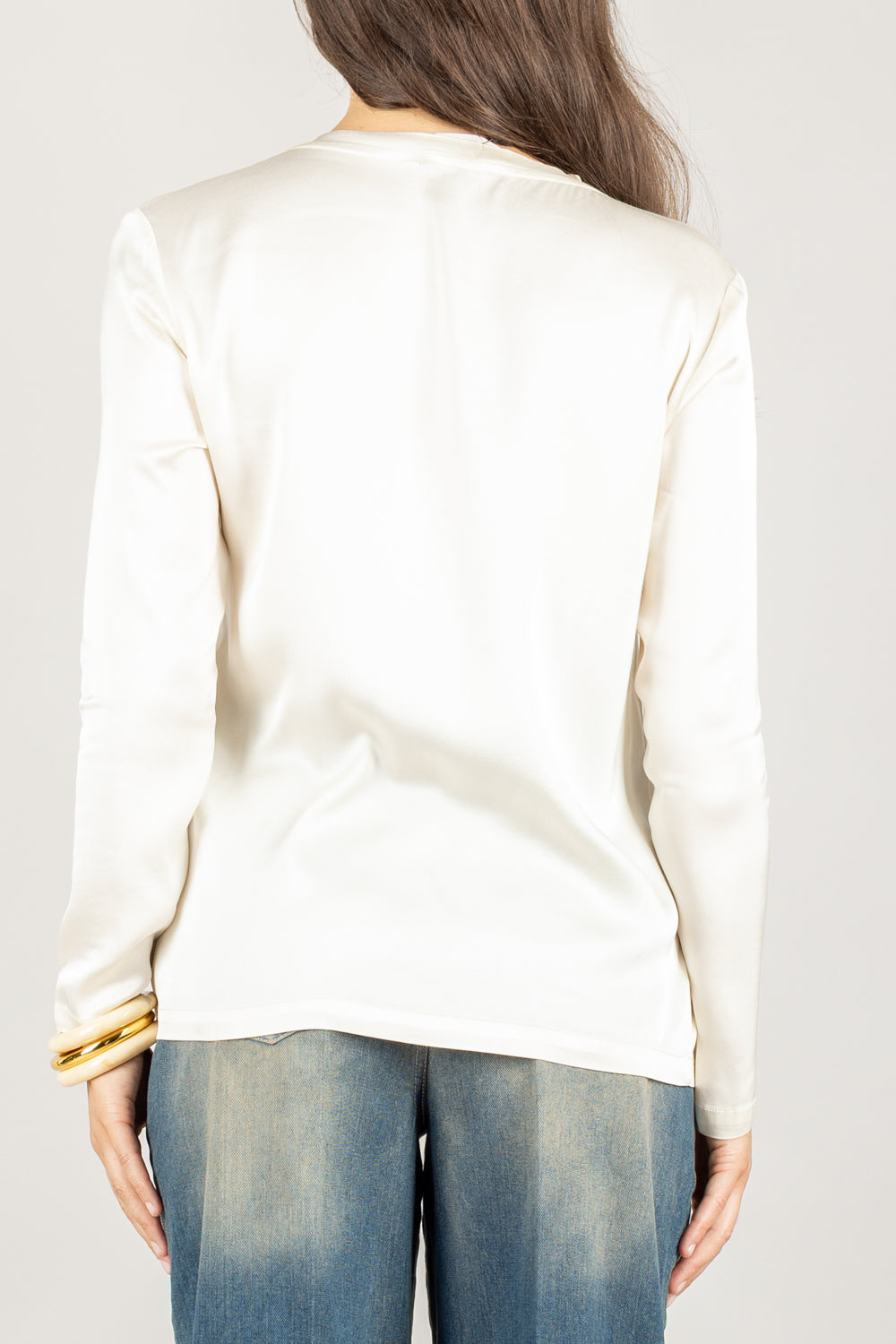 VICOLO - TF0244 - MAGLIA GIROCOLLO IN SATIN
