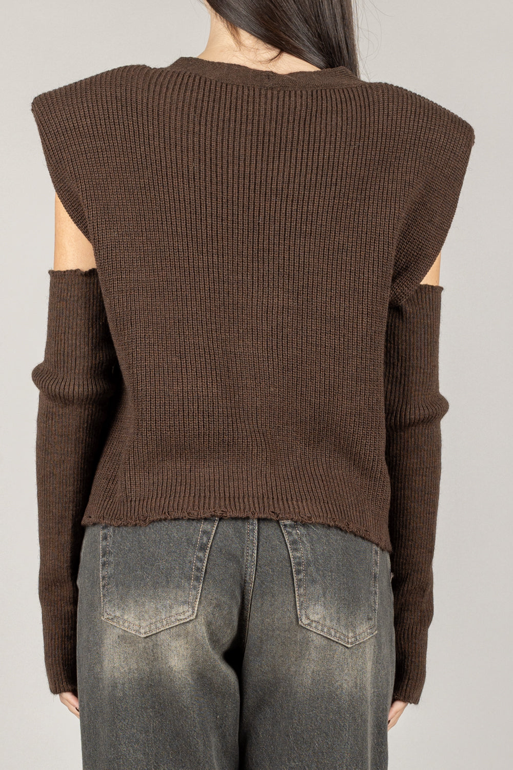 HAVEONE - LFP-P015 - GILET CARDIGAN CON MANICOTTI