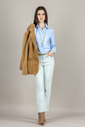 DIXIE - C881A046 - CAMICIA TAGLIO UOMO CON BOTTONI A SCOMPARSA CELESTE