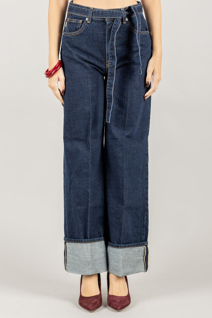 VICOLO - DF5010 - JEANS ELISSA GAMBA DRITTA CON RISVOLTO