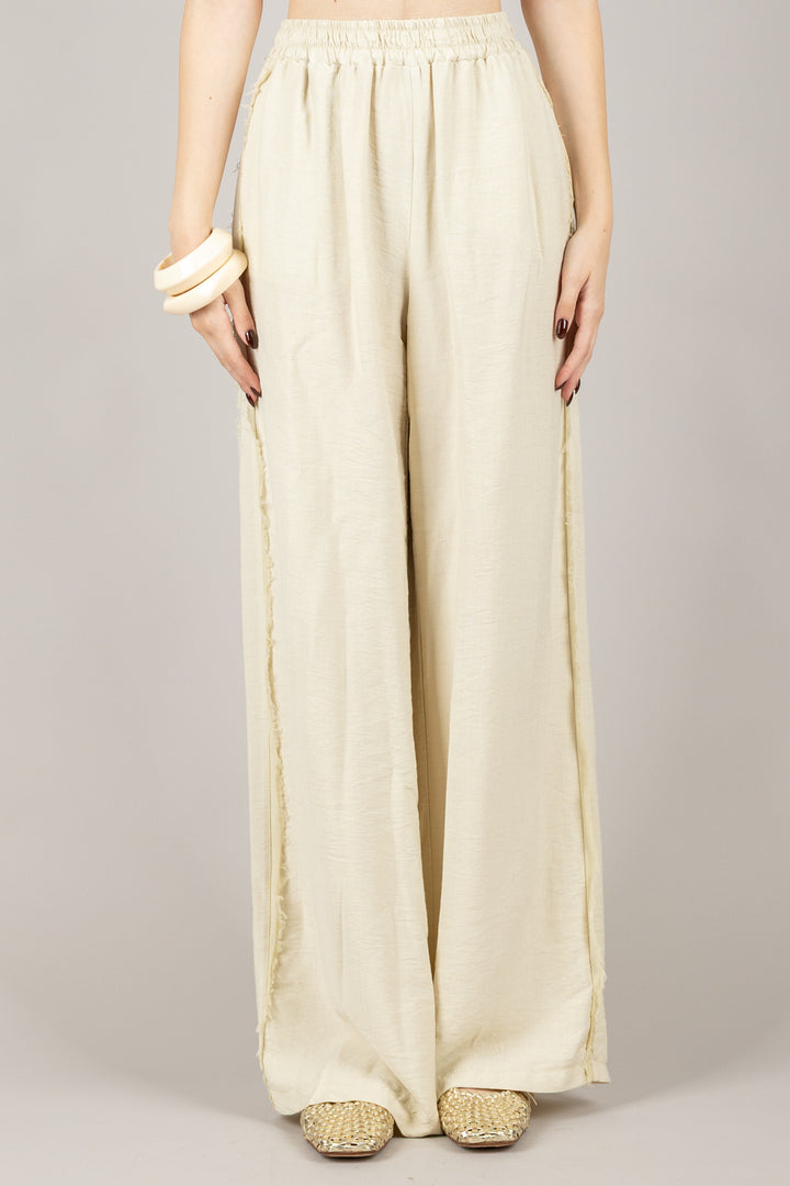 TENSIONE IN - SS251204 - PANTALONE AMPIO SFRANGIATO