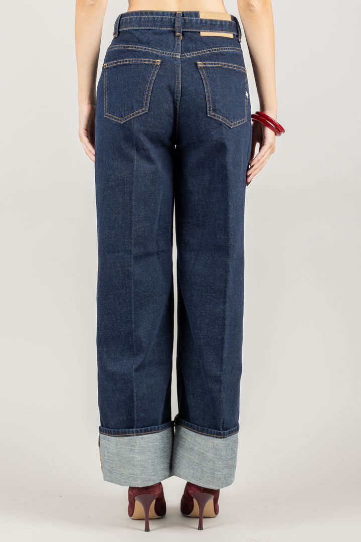 VICOLO - DF5010 - JEANS ELISSA GAMBA DRITTA CON RISVOLTO