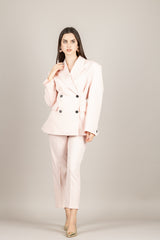 VICOLO - TAB0249 - PANTALONE A SIGRETTA CON ELASTICO POSTERIORE ROSA